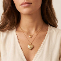 Thumbnail for Floral Heart Photo Locket Necklace