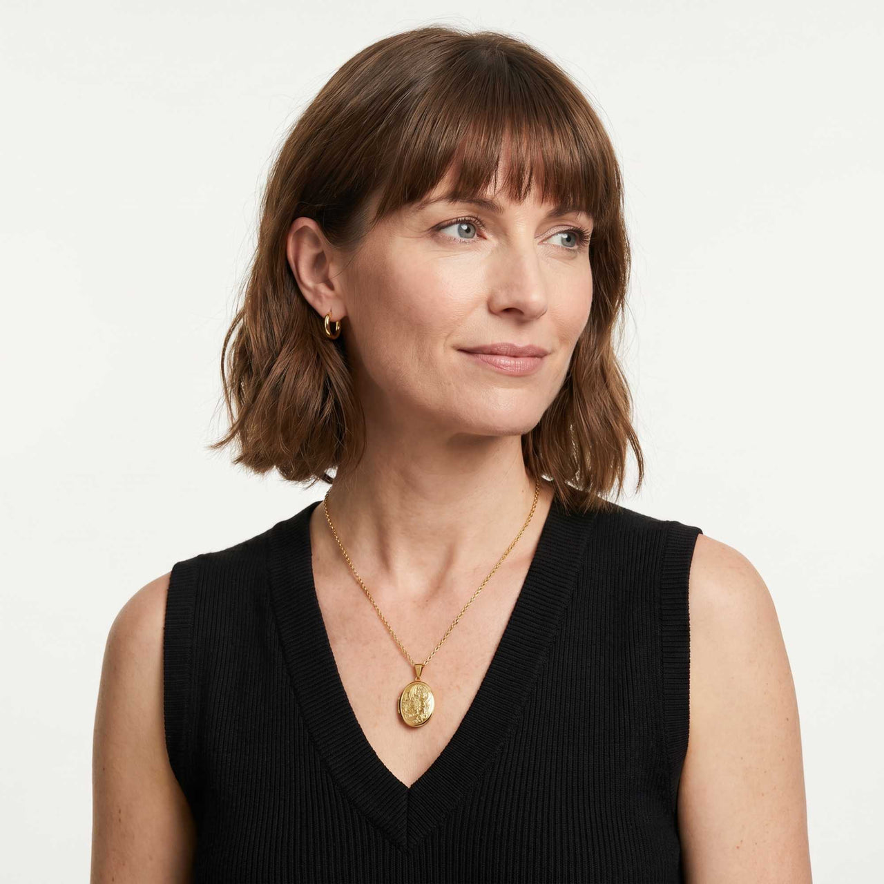 Floral Photo Locket Necklace