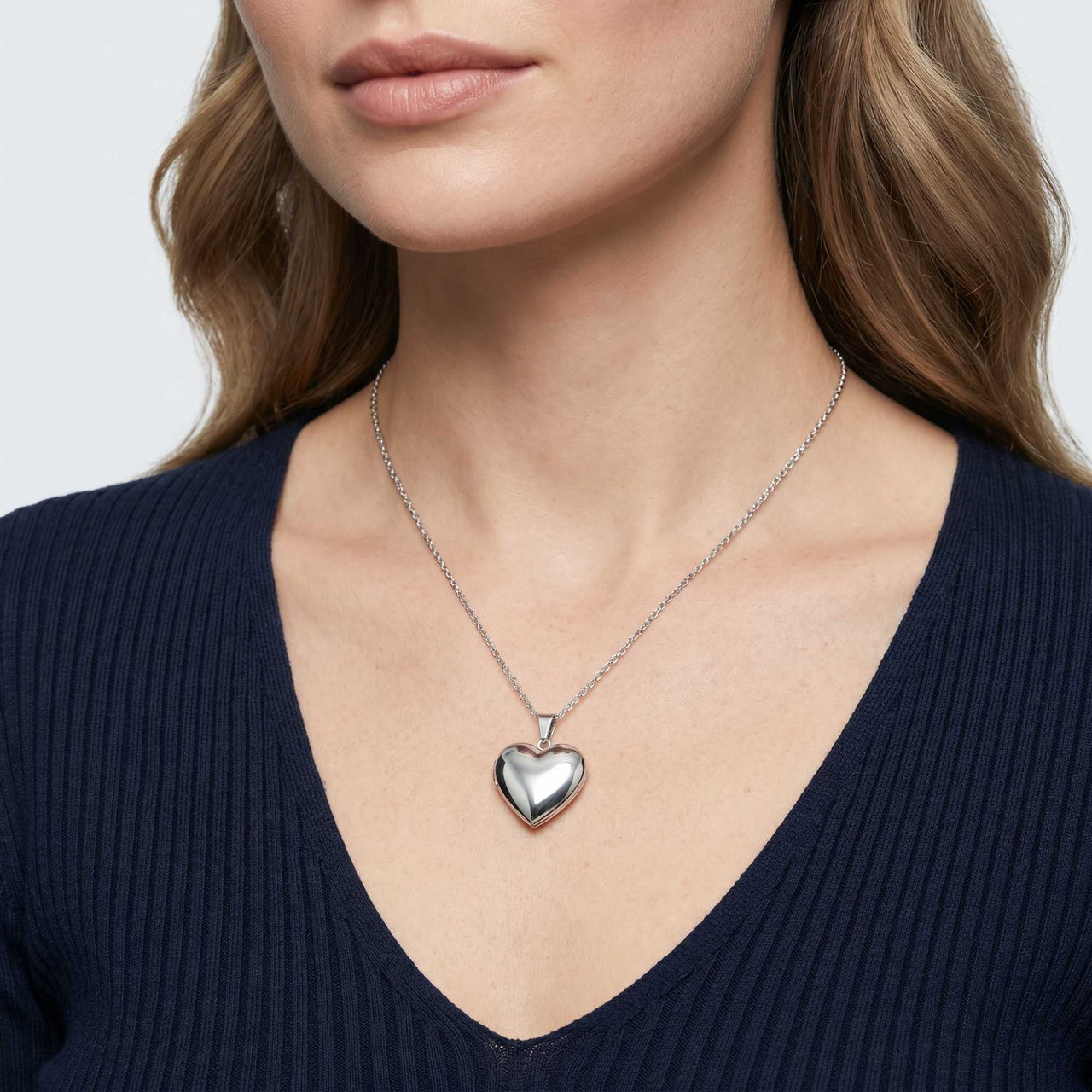 Heart Photo Locket Necklace