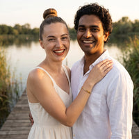 Thumbnail for Cuff bracelet — worn by a couple, gold | SKU: 2020s-g