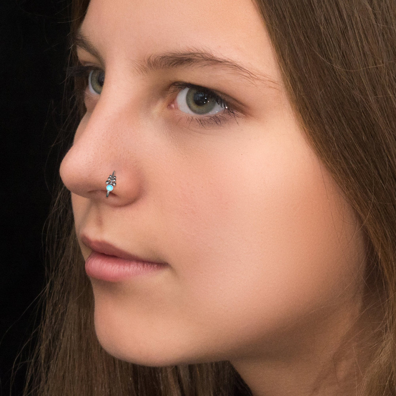 Exclusive Nose Ring Glow - Titanium Nose Jewelry - Gold Nose Ring - Nose Piercing Jewelry Nose Ring Brother & Sisters