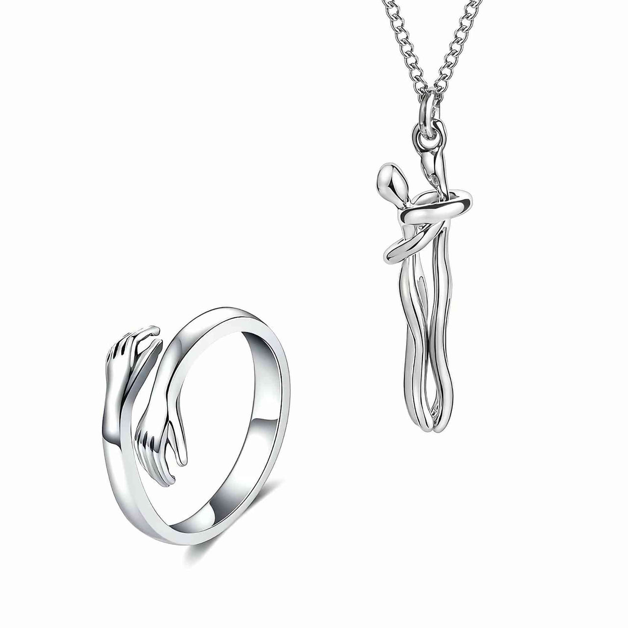 Hug Necklace - Woman Necklace - Perfect Gift - Brother & Sisters Necklace Hug Necklace + Ring Brother & Sisters