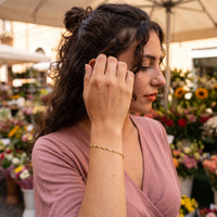 Thumbnail for Dainty gold bracelet — worn, everyday gesture, gold | SKU: lafinesse