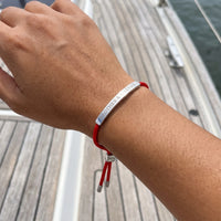 Thumbnail for Engraved bracelet — worn, real size, silver | SKU: lamour-wg