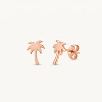 Thumbnail for Palm tree earrings — product photo on a white background, rose gold | SKU: 10287609-rose-gold-color