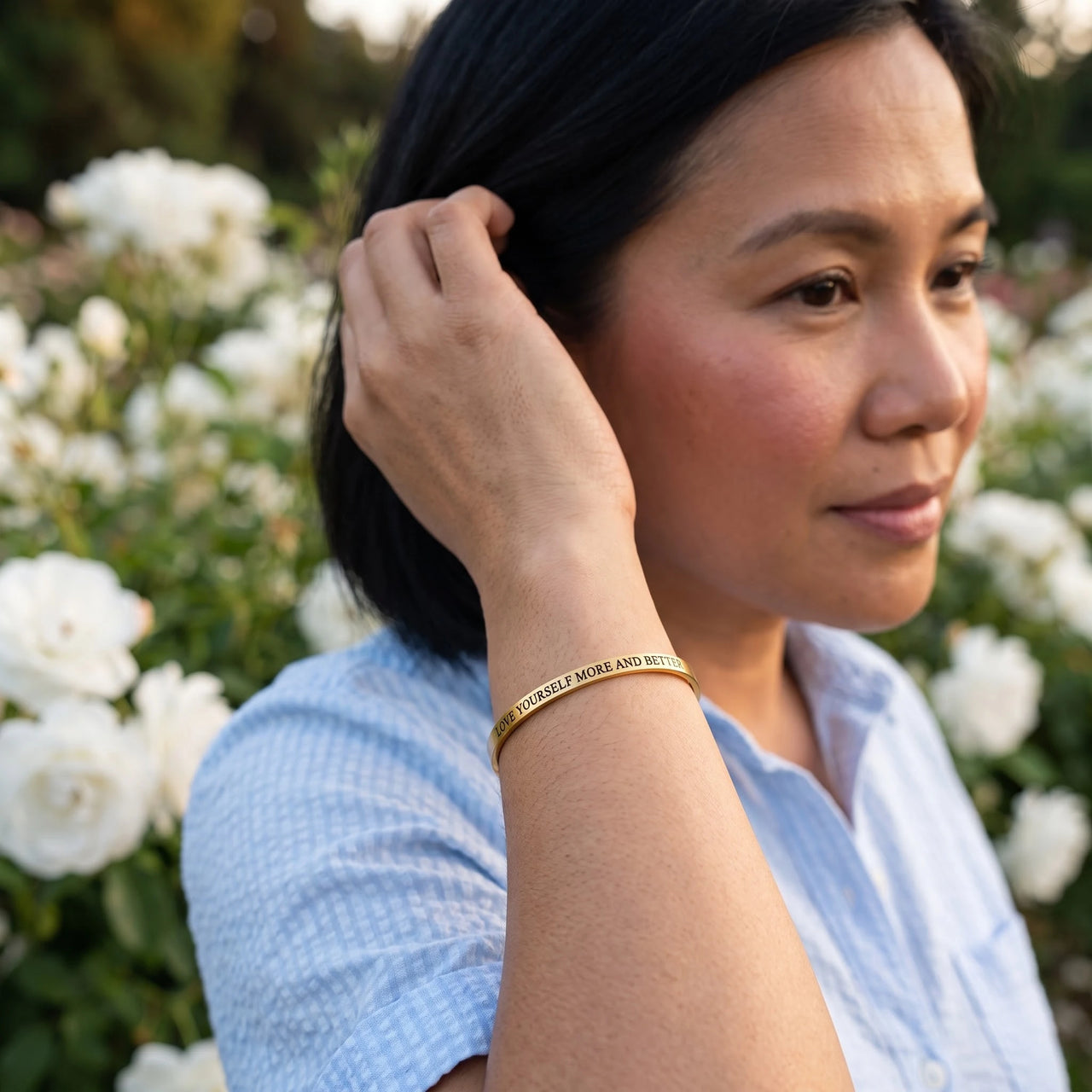 Self love gifts — worn, everyday gesture, gold | SKU: lymab-g