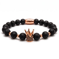 Thumbnail for Rose Gold Crown with Lava Stones – studio packshot | Brother & Sisters | SKU: 22068514-rose-gold-XS-14-15, 22068514-rose-gold-S-16-17, 22068514-rose-gold-M-18-19, 22068514-rose-gold-L-20-21, 22068514-rose-gold-XL-22-23