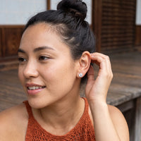 Thumbnail for Bridal earrings — worn, everyday gesture, silver | SKU: 5056659