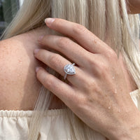 Thumbnail for Teardrop ring — close-up of the details, silver | SKU: 505162-4.5-silver