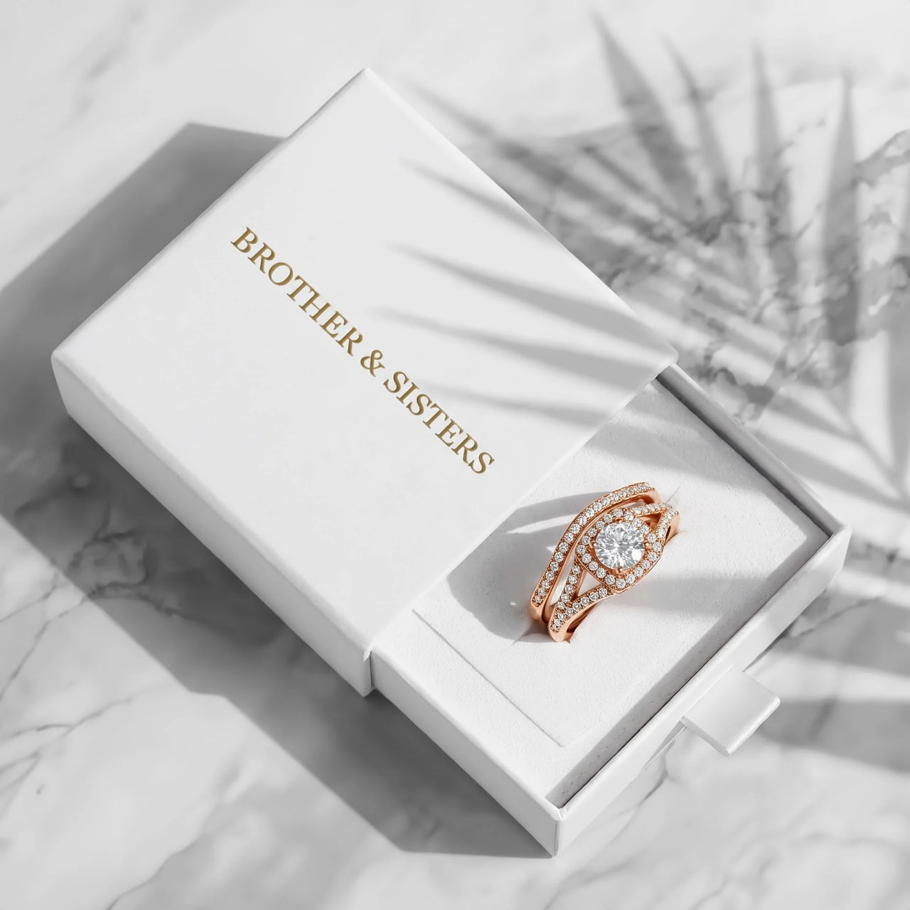 Wedding ring set — in the gift box, rose gold | SKU: 497080-4.5-rose-gold