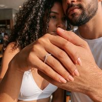 Thumbnail for Wishbone ring — worn by a couple, silver | SKU: 10645547-4.5-silver