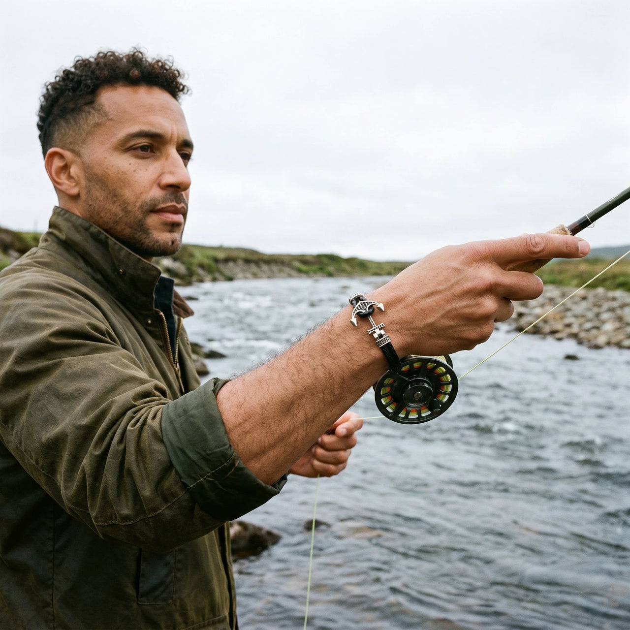 White Gold Anchor – fly fishing | Brother & Sisters | SKU: 3621358-silver-XS-14-15, 3621358-silver-S-16-17, 3621358-silver-M-18-19, 3621358-silver-L-20-21, 3621358-silver-XL-22-23