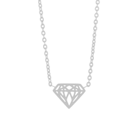 Thumbnail for Little Diamond Necklace Necklace 18k White Gold Brother & Sisters
