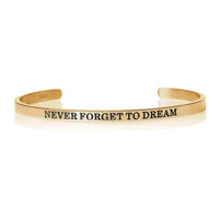 Thumbnail for Never Forget To Dream - Quote Bracelet - Women's Bracelet - Mantra Bracelet 18k Gold Brother & Sisters