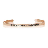 Thumbnail for Never Forget To Dream - Quote Bracelet - Women's Bracelet - Mantra Bracelet 18k Rose Gold Brother & Sisters